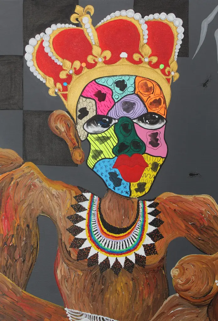 JOPE-001d, Cumplicidade (Cumplicity), Josélyna Pemba, 2024, Acrylic on Canvas, 120 x 140 cm.webp