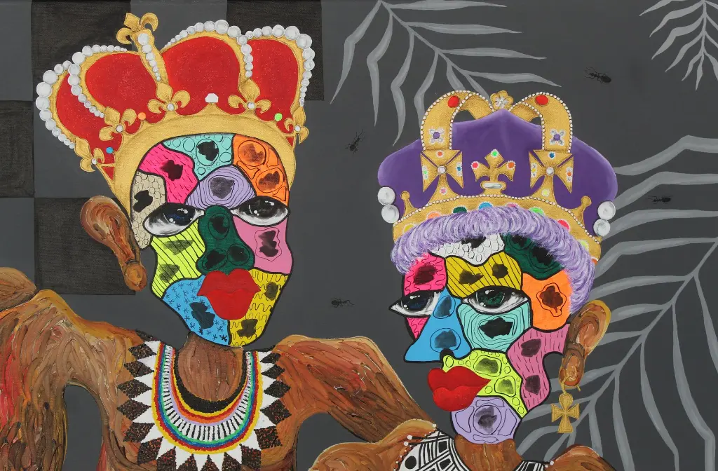 JOPE-001f, Cumplicidade (Cumplicity), Josélyna Pemba, 2024, Acrylic on Canvas, 120 x 140 cm.webp