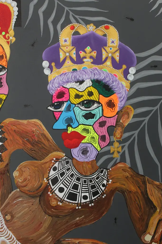 JOPE-001c, Cumplicidade (Cumplicity), Josélyna Pemba, 2024, Acrylic on Canvas, 120 x 140 cm.webp