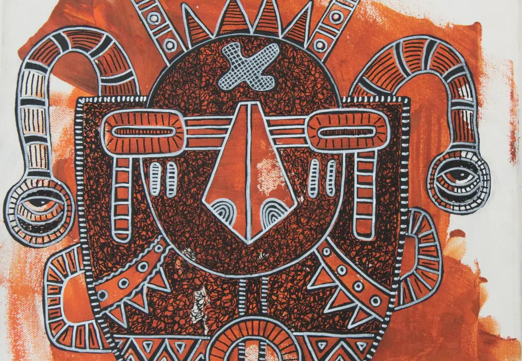 CASC-040b, Amphibian God III, CASCA, 2024, Acrylic on Canvas, 55 x 38 cm.webp