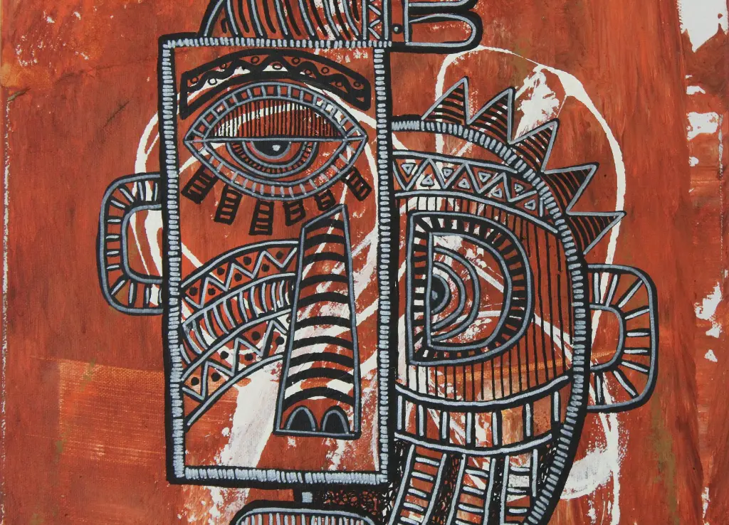CASC-042b, Amphibian God V, CASCA, 2024, Acrylic on Canvas, 55 x 38 cm.webp