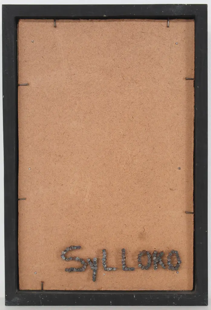 SYLO-017c, Inconnus connue inconnus I, Syl Loko, 2023, Nails, acrylic on plywood, 20 x 30 cm.webp