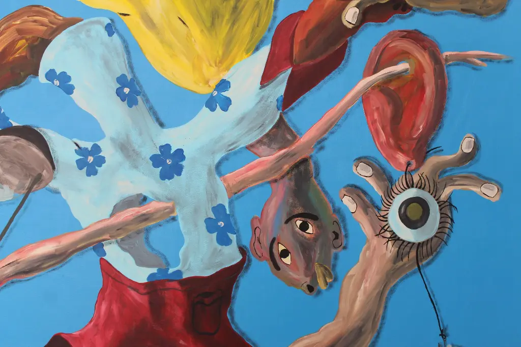 SADO-004b, Olho do pescador (Fisherman's eye), Sapate Doudou, 2025, acrylic on canvas, 140 x 140 cm.webp