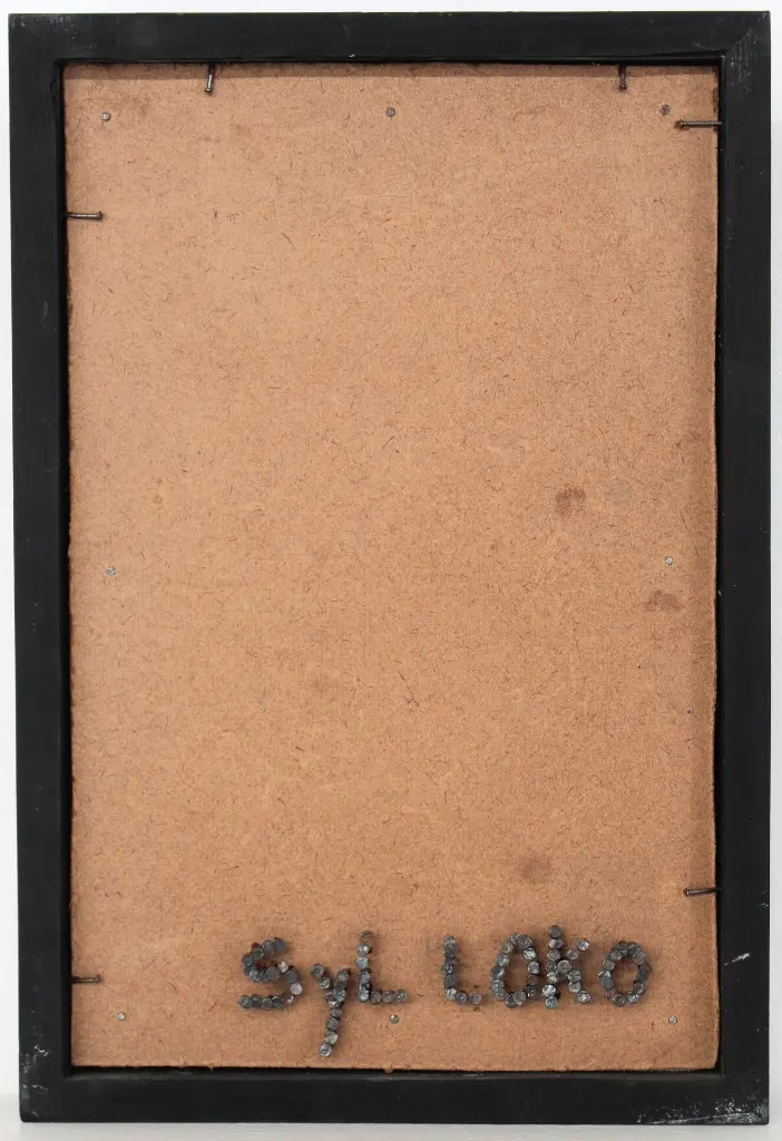 SYLO-021c, Inconnus connue inconnus V, Syl Loko, 2023, Nails, acrylic on plywood, 20 x 30 cm.webp