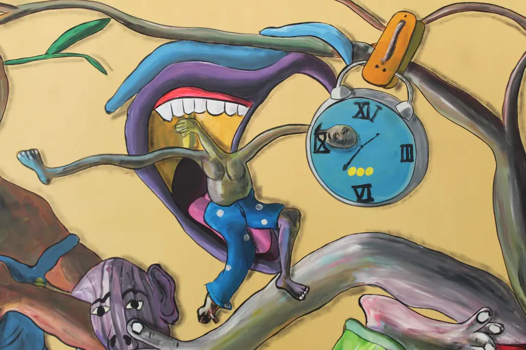 SADO-005c, Evidência (Evidence), Sapate Doudou, 2024, acrylic on canvas, 150 x 135 cm.webp