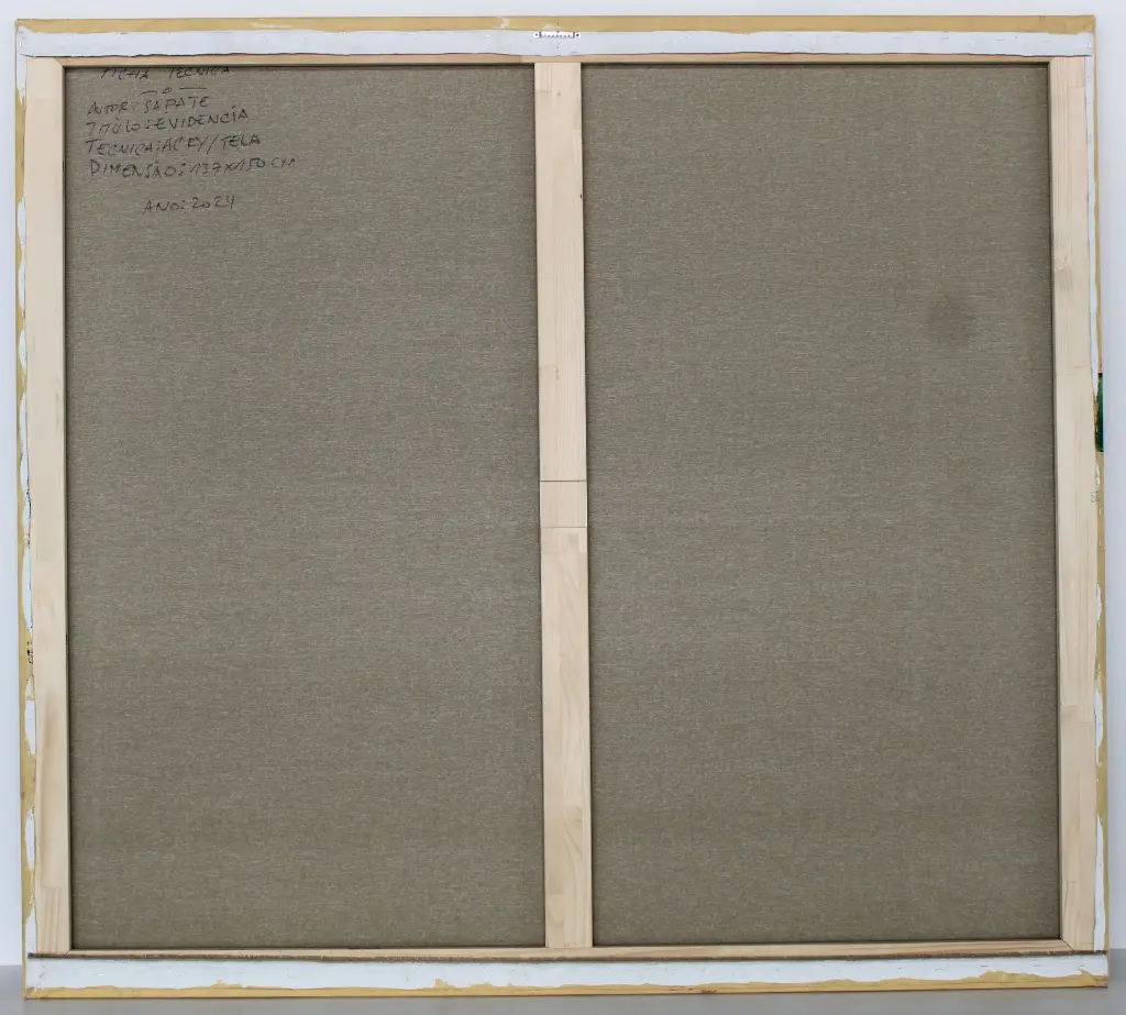 SADO-005d, Evidência (Evidence), Sapate Doudou, 2024, acrylic on canvas, 150 x 135 cm.webp