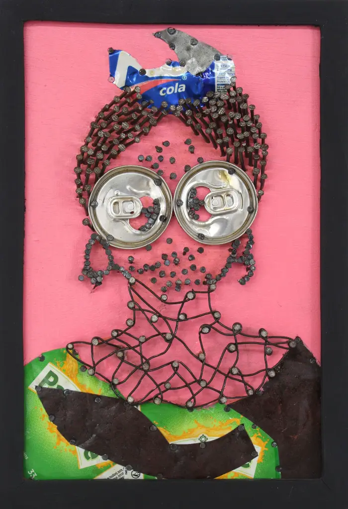 SYLO-022b, Inconnus connue inconnus VI, Syl Loko, 2023, Nails, acrylic on plywood, 20 x 30 cm.webp