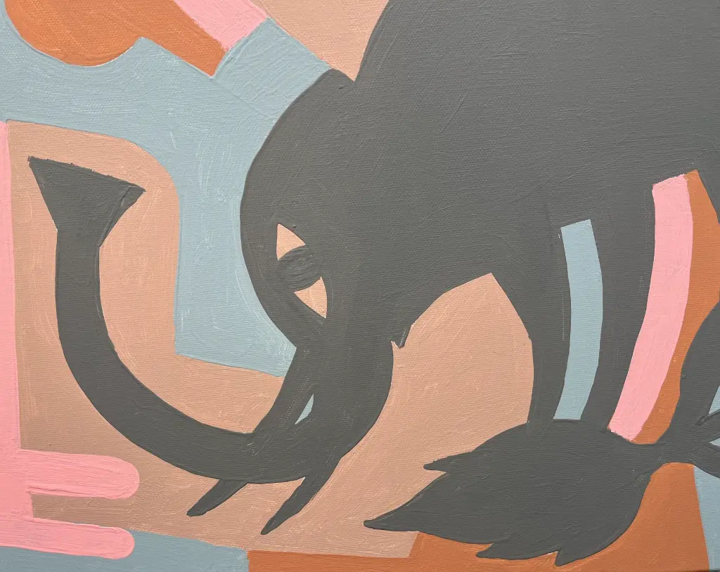 YAME-009b, Correspondance - M1, Yao Metsoko, 2025, Acrylic on Canvas, 60x60cm.webp