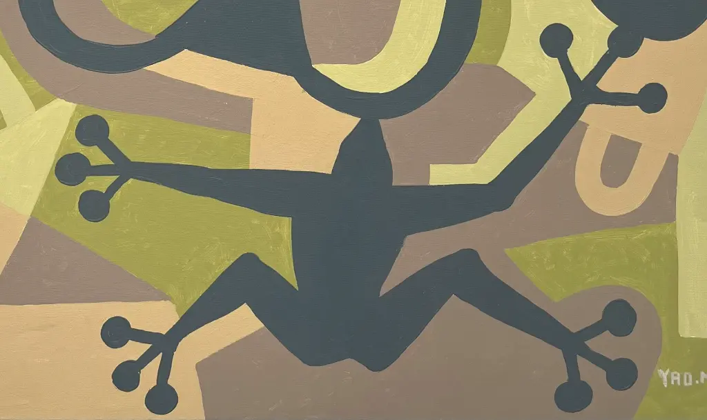YAME-010b, Correspondance - M2, Yao Metsoko, 2025, Acrylic on Canvas, 60x60cm.webp