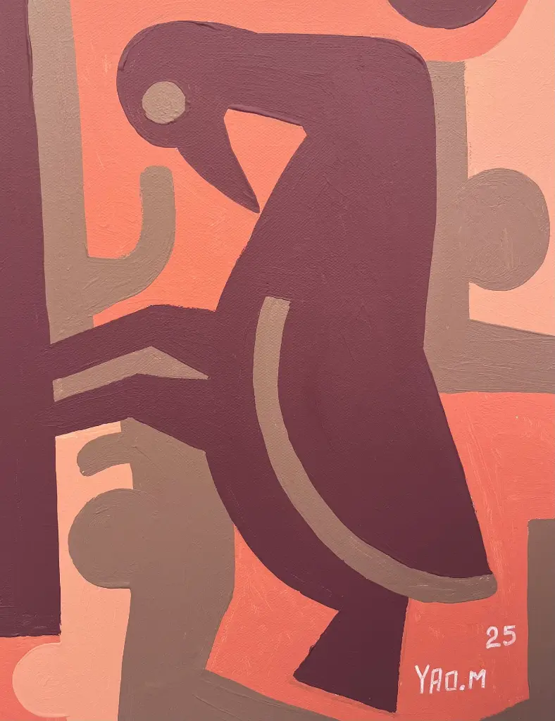 YAME-012c, Correspondance - M4, Yao Metsoko, 2025, Acrylic on Canvas, 60x60cm.webp