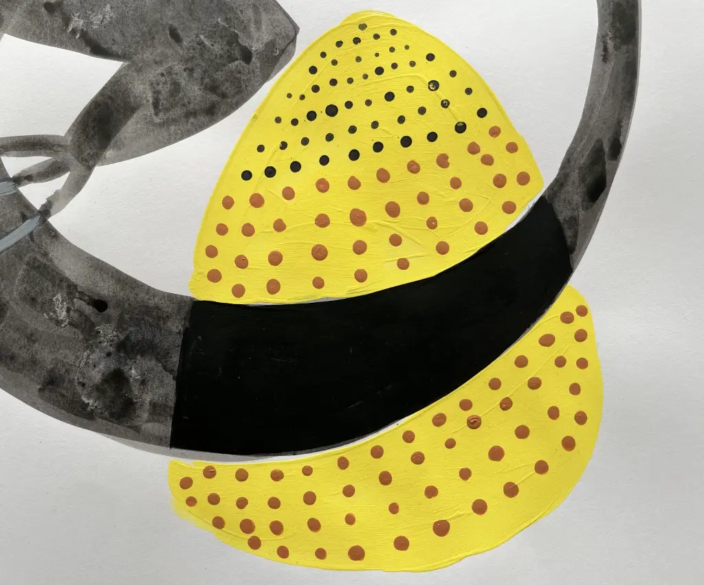 YAME-019c, Untitled IV, Correspondance series, Yao Metsoko, 2025, Acrylic on paper, 42x59cm.webp