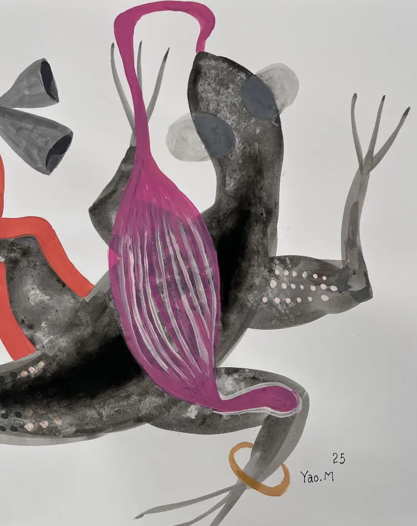 YAME-024b, Untitled IX, Correspondance series, Yao Metsoko, 2025, Acrylic on paper, 42x59cm.webp
