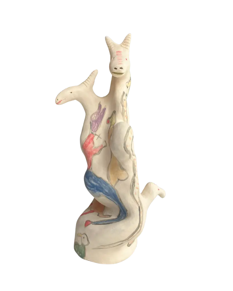 BEDE-046c, Untitled, Benjamin Deguenon, 2025, painted ceramics, 30x17x15cm.webp