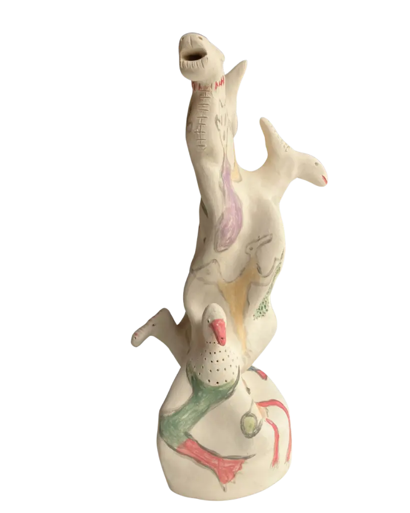 BEDE-046e, Untitled, Benjamin Deguenon, 2025, painted ceramics, 30x17x15cm.webp