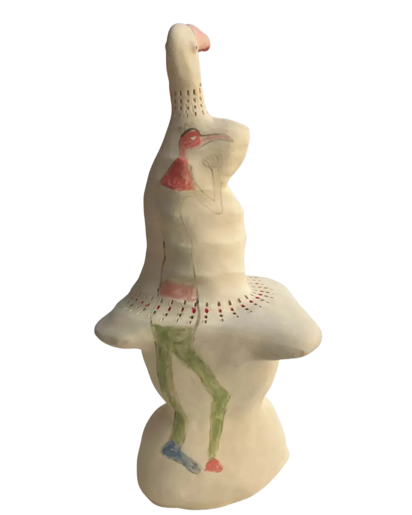 BEDE-047d, Untitled, Benjamin Deguenon, 2025, painted ceramics, 29x15x14cm.webp