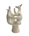 BEDE-050b, Untitled, Benjamin Deguenon, 2025, painted ceramics, 24x12x16cm.webp