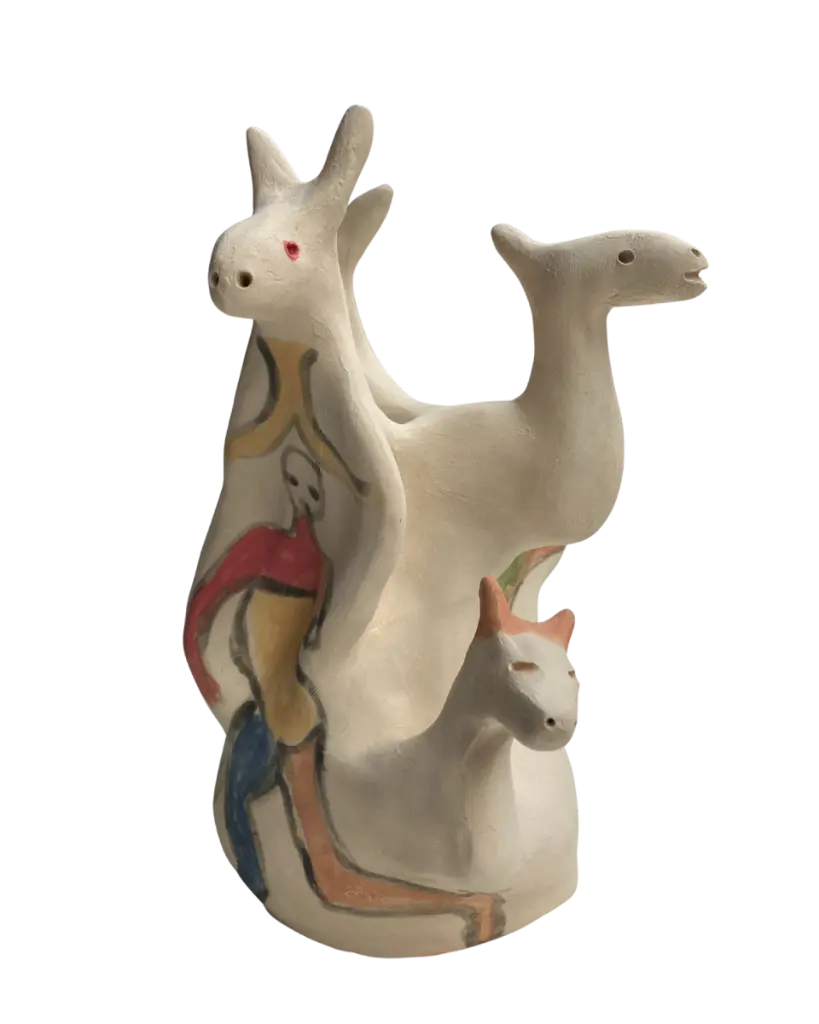BEDE-053c, Untitled, Benjamin Deguenon, 2025, painted ceramics, 20x17x15cm.webp