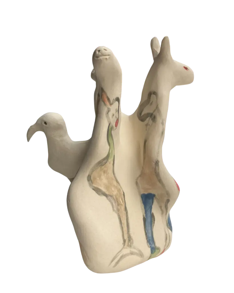 BEDE-053e, Untitled, Benjamin Deguenon, 2025, painted ceramics, 20x17x15cm.webp