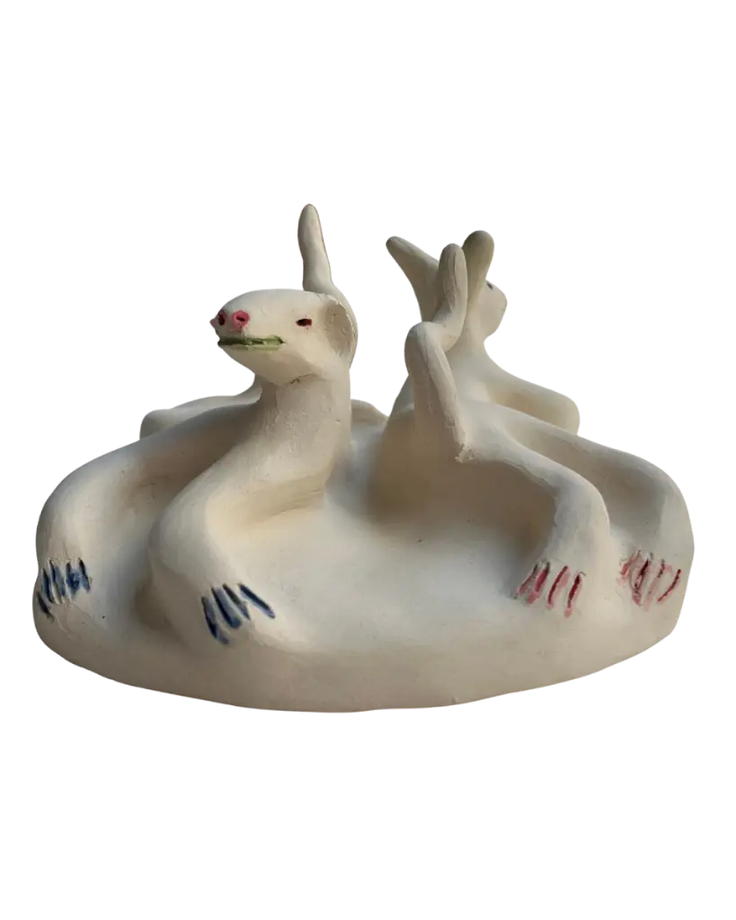 BEDE-055c, Untitled, Benjamin Deguenon, 2025, painted ceramics, 8x17x13.5cm.webp