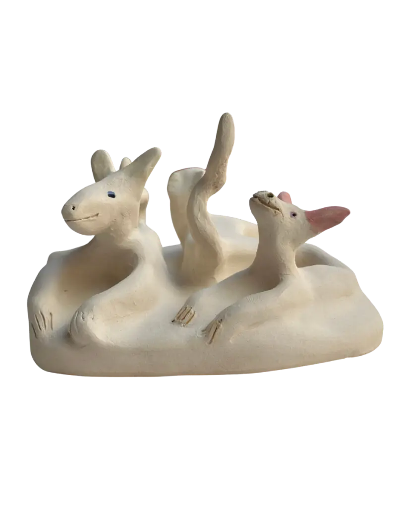 BEDE-055e, Untitled, Benjamin Deguenon, 2025, painted ceramics, 8x17x13.5cm.webp