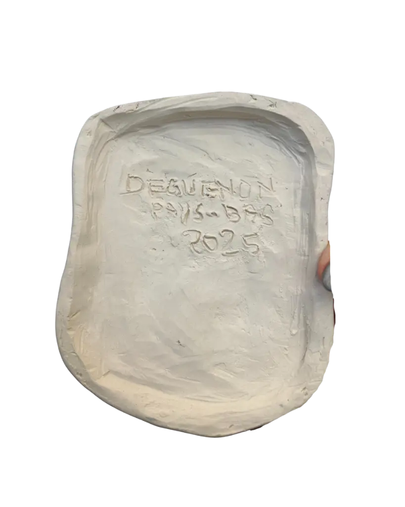 BEDE-055b, Untitled, Benjamin Deguenon, 2025, painted ceramics, 8x17x13.5cm.webp