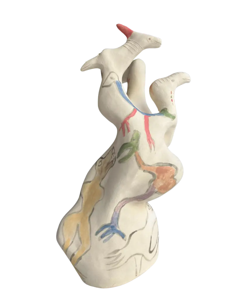 BEDE-060c, Untitled, Benjamin Deguenon, painted ceramics, 24x16x11cm.webp