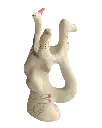 BEDE-060d, Untitled, Benjamin Deguenon, painted ceramics, 24x16x11cm.webp