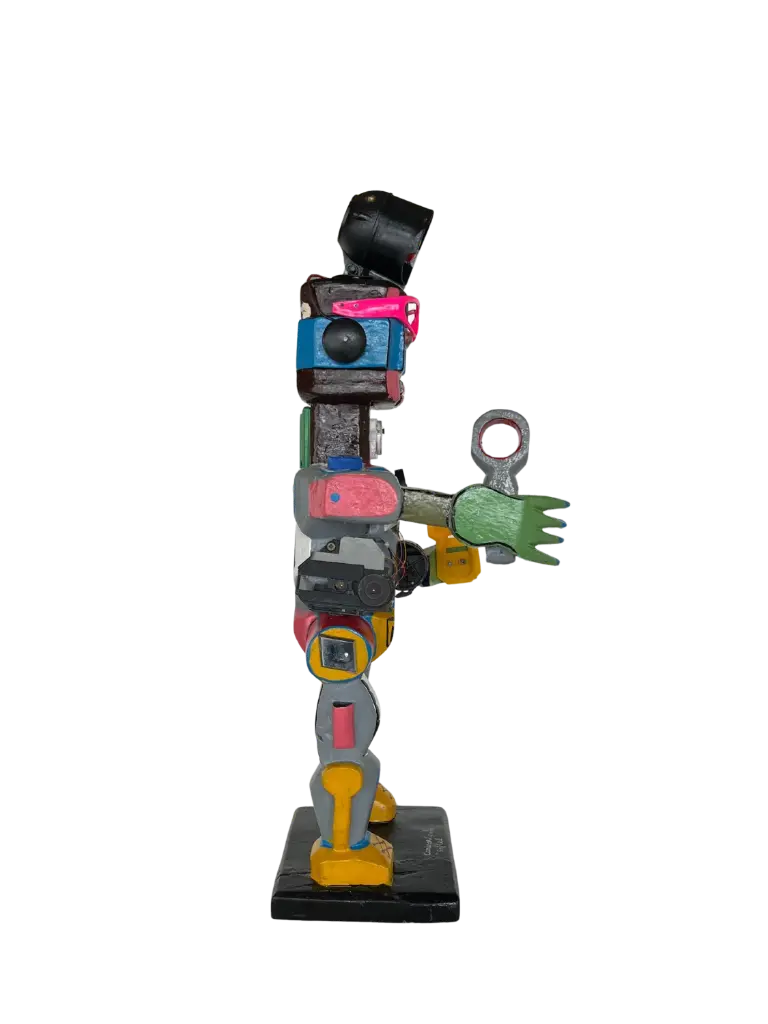 DECA-001d, Softel, Demba Camara, 2024, Mixed media, 67x28,5x20cm.webp