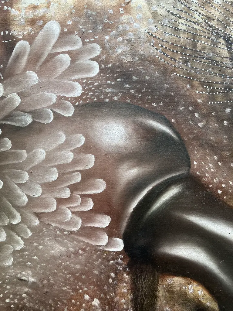 TMDI-007d, Untitled, Thiemoko Diarra, 2025, Earth pigments on Canvas, 80x60cm.webp
